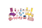 Dockhus & Tillbehör - Bigjigs Wooden Dollhouse Furniture 27dlg. - JT116