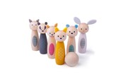Utomhuslek - Bigjigs Wooden Skittles Game Woodland Animals - 32010