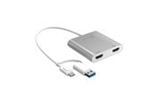 Displaykabel - j5create USB-C to Dual HDMI - 20cm - JCA365-N
