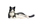 Leksaker - Mojo Farmland Lying Cat Black/White - 387367