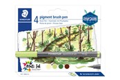 Skriv- och ritverktyg - Staedtler Brush Pens "Forest Colours" 4 pcs - 371 BK4-3