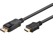 Displaykabel - Pro DisplayPort 1.2 - HDMI 2.0 - 2m - Svart - DP12HDMI20-BLK-2