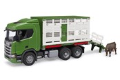 Leksaksbil - Bruder Scania Super 560R Cattle Transportation Truck - 03548