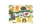 Pusselspel - Playwood Wooden Stud Puzzle Wild Animals 10 pcs. Trä - 03627