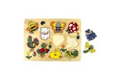 Pusselspel - Playwood Wooden Stud Puzzle Animals around the House 10 pcs Trä - 01680