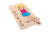 Pusselspel - Small Foot - Wooden Body Puzzle Girl 29st. Trä - 5814