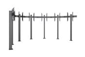 Väggfäste, AV-Möbel - Multibrackets M Pro Series mounting kit - for 7 flat panels - video wall - black - Max 210 kg - recommended for 75" - 7350105217456