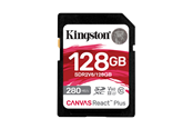 Flashram & USB Flash Drives - Kingston Canvas React Plus V60 SD - 280MB/s - 128GB - SDR2V6/128GB