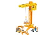 Leksaksbil - Small Foot - Wooden Crane Construction Site with Accessories 14dlg. - 12007