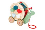 Babyleksaker - Small Foot - Wooden Pull Figure Shape Sorter Snail 6dlg. - 11734