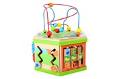 Babyleksaker - Small Foot - Wooden Activity Cube with Motor Skills Spiral Safari - 4244