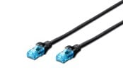 Nätverkskabel - DIGITUS CAT 5e U-UTP Patch Cord - 5m - Svart - 5m - DK-1512-050/BL