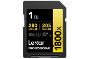 Flashram & USB Flash Drives - Lexar Professional Gold 1800x SD - 280MB/s - 1TB - LSD1800001T-BNNNG