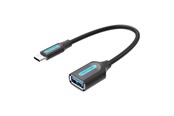 USB Hub - Vention USB-C 3.1 Male to USB Female Cable 0.15m Black USB Hub - USB 3.1 - 1 - Svart - CCVBB