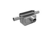 Dräneringsprodukter - Unidrain Outlet unit Ø50 mm horizontal incl. two side inlets and water trap - 1443.0050