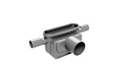 Dräneringsprodukter - Unidrain Outlet unit Ø75 mm horizontal incl. two side inlets and water trap - 1443.0075