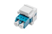 Nätverkskabel - DIGITUS Fiber optic LC/LC duplex coupler - Singlemode - Keystone module - Blå - DN-96007-1-K