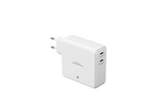 Mobile - Adapters & Chargers - Deltaco USB-C wall charger with built-in power bank and GaN technology - 9600 mAh - White - PB-Q1004
