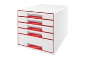 Arkivering & Förvaring - Leitz Bordskub  WOW Cube  5-lådigt Röd - 52142026