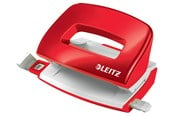 Skrivbordstillbehör - Leitz Hålslag WOW Mini 2-hål (EU) / 10 ark Röd - 50601026