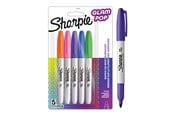 Skriv- och ritverktyg - Sharpie Glam Pop Permanente Markörer | Fin spids för fede detaljer | Assorterade livlige färger | 5 markörpenne - 2201774