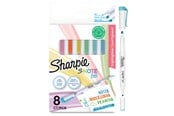 Skriv- och ritverktyg - Sharpie S-Note Duo Överstrykningspenna | Kreativa tuschpennor med två ändar av pastell | Kula och bred spets för markering, teckning, journalföring och mycket mer | 8 delar - 2182116