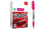 Skriv- och ritverktyg - Sharpie permanente markörer | Fint tips för djärva detaljer | Magentafärgat bläck | 12 delar - 2194216