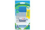 Skriv- och ritverktyg - Paper Mate Kilometrico-kulspetspennor | Lång användningstid med mediumspets (1,0 mm) | Blått bläck | 80 % återvunnen plast | 8 st. - 2187679