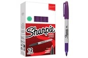 Skriv- och ritverktyg - Sharpie permanente markörer | Fint tips för djärva detaljer | Lila bläck | 12 delar - 2025034