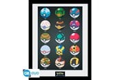 Merchandise - ABYstyle - POKEMON Framed print Pokeballs - Bild - PFC2076