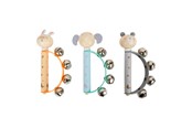 musikinstrument - Small Foot - Wooden Baby Tambourine Animal Pastel (Assorted) - 12346
