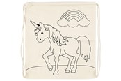 Kreativa spel - Creativ Company Color your own Cotton Gym Bag Unicorn - 499652