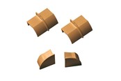 Kabel sleeve - D-LINE Adapter Kit 22x22mm 4 Pieces Oak Colored - CPECAP22QSP