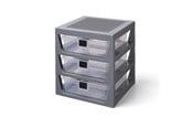 Barnrummet - LEGO 3-DRAWER STORAGE RACK - GRAY - 40950003