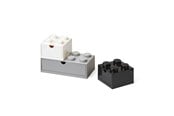 Barnrummet - LEGO DESK DRAWER SET - BLACK GREY & WHITE - 43250801