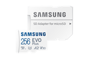 Flashram & USB Flash Drives - Samsung EVO Plus microSD/SD - 160MB/s - 256GB - MB-MC256SA/EU