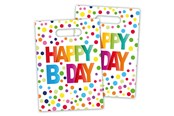 Leksaker - Folat BV Happy Birthday Confetti dispensing bags 8 pcs. - 65114