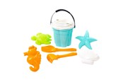Utomhuslek - Cavallino Toys Cavallino Safari Classic Bucket Set with Sand Shapes Blue 9 pcs. - 9446SF01