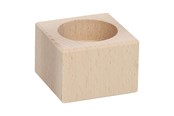 Konst- och hantverksmaterial - Playwood Tea light holder Square Beech wood 4cm - SL 204C