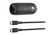Mobile - Adapters & Chargers - Belkin BoostCharge 30W USB-C Car Charger + USB-C to USB-C cable - CCA004BT1MBK-B6