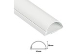 Kabel sleeve - D-LINE Kabeldöljare, D-profil 50/25mm 1x1m Vit - 5025W-1M