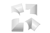 Kabel sleeve - D-LINE Adapter Kit 22x22mm White - FLIBEBAP22QSW