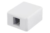 Nätverks tillbehör - Deltaco VR-222 Surface mount box for Keystone 1-Port White - VR-222