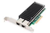 Nätverkskort (adaptrar osv.) - DIGITUS - network adapter - PCIe - 10 Gigabit Ethernet x 2 - DN-10163
