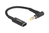 Strömkabel (intern) - DeLOCK - power adapter - 24 pin USB-C to DC jack 4.8 x 1.7 mm - 15 cm - 60033