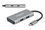 USB Hub - DeLOCK - hub - 4 ports USB Hub - USB 3.0 - 4 porte - Silver - 63260