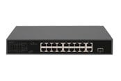 Switch - DIGITUS DN-95355 16-Port 10/100 Mbps PoE Switch 16 x10/100Mbps PoE RJ45 Ports.1x GE RJ45 1x SFP - DN-95355