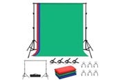 Kamera & objektivtillbehör - Puluz Photo studio background support  2x2m + Backdrops 3 pcs - PKT5204