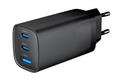 Mobile - Adapters & Chargers - Gembird Universal GaN USB charger QC 3.0 & PD 65W 2-port - Black - TA-UC-PDQC65-01-BK