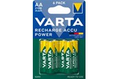 Battery - VARTA Recharge Charge Accu Power AA 2100mAh 6 Pack - 56706101436